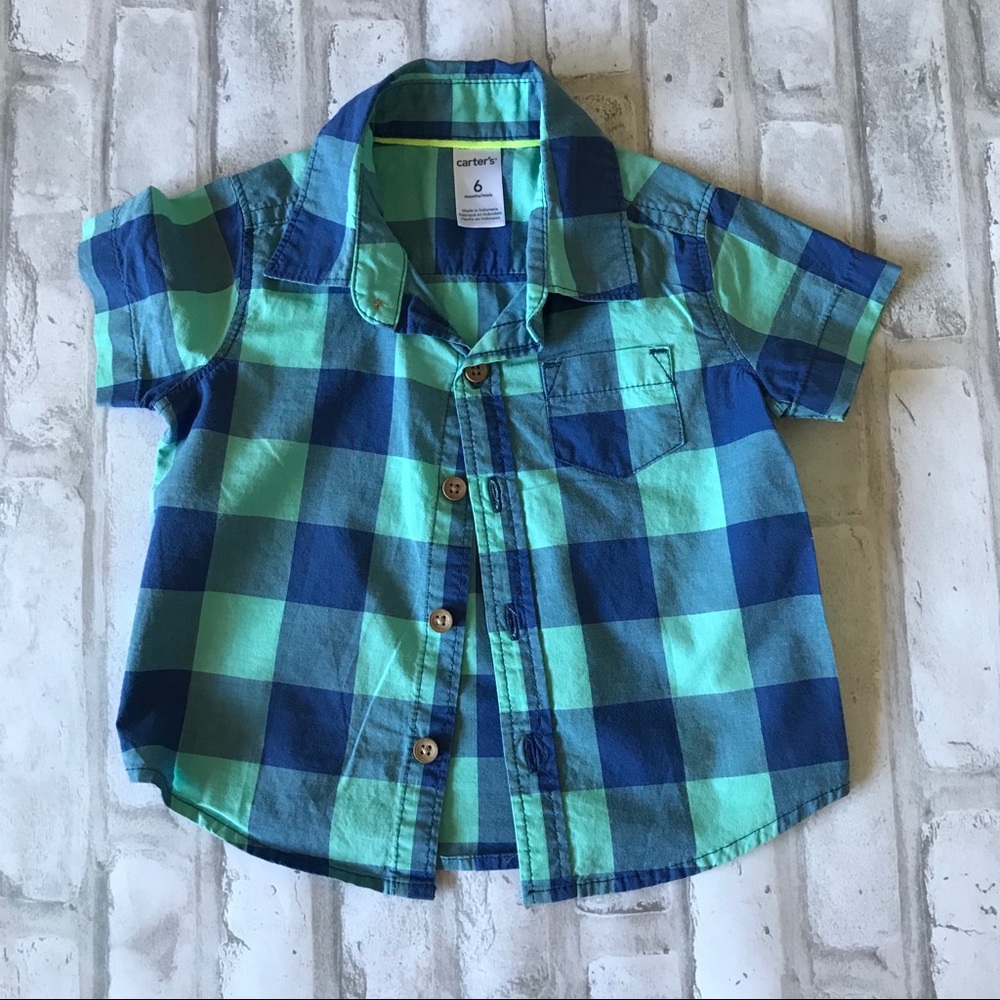 Carters flannel button up shirt